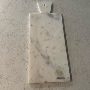ANTHROPOLOGIE White Grey Gradient Marble Stripe Cheese Cutting Board Rectangle